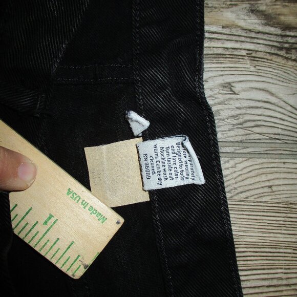 Vintage Women CK Calvin Klein Black Jeans High Rise Size 8 Msre 28x28 - Picture 5 of 13